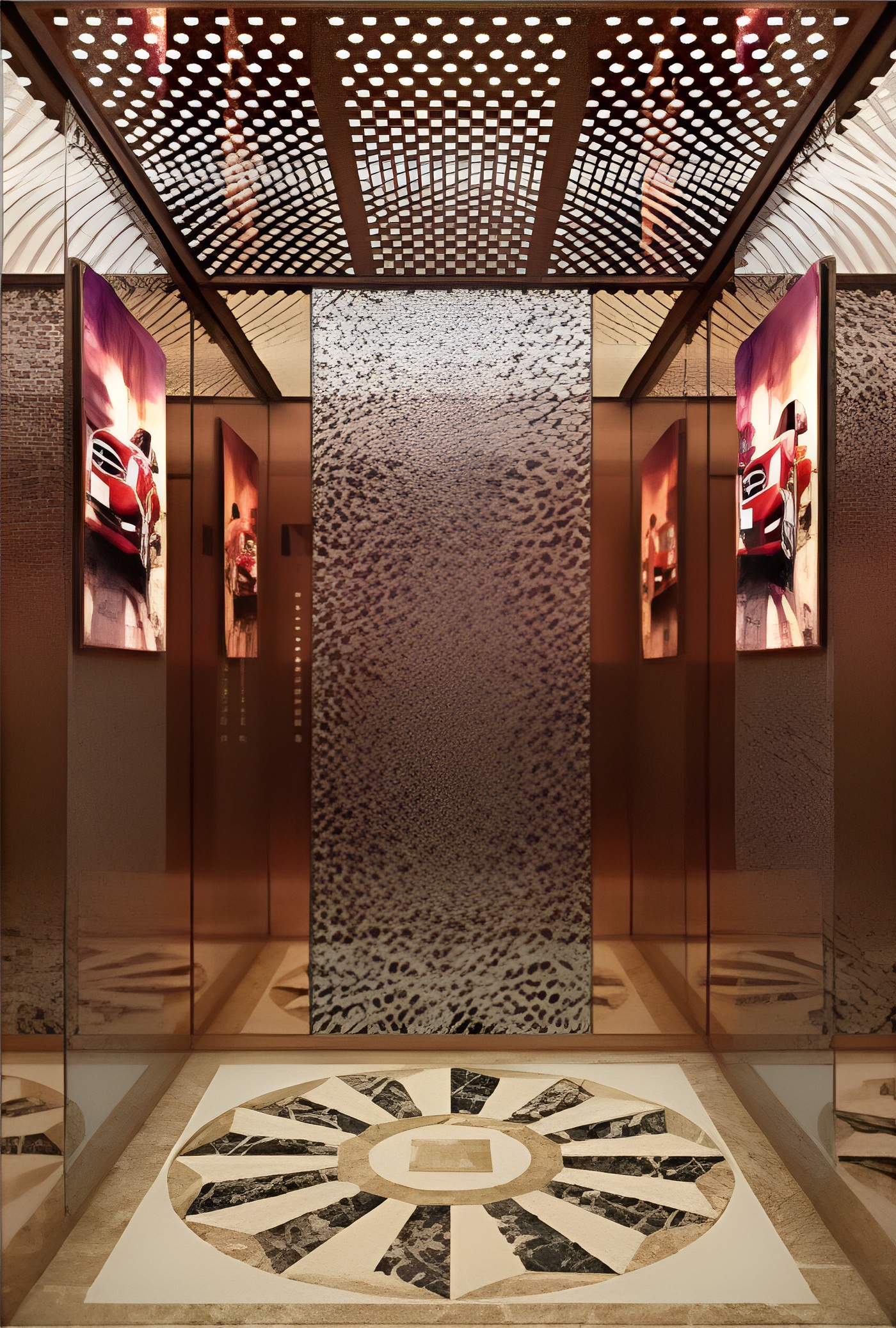 Bronze Mirrored Art Glass